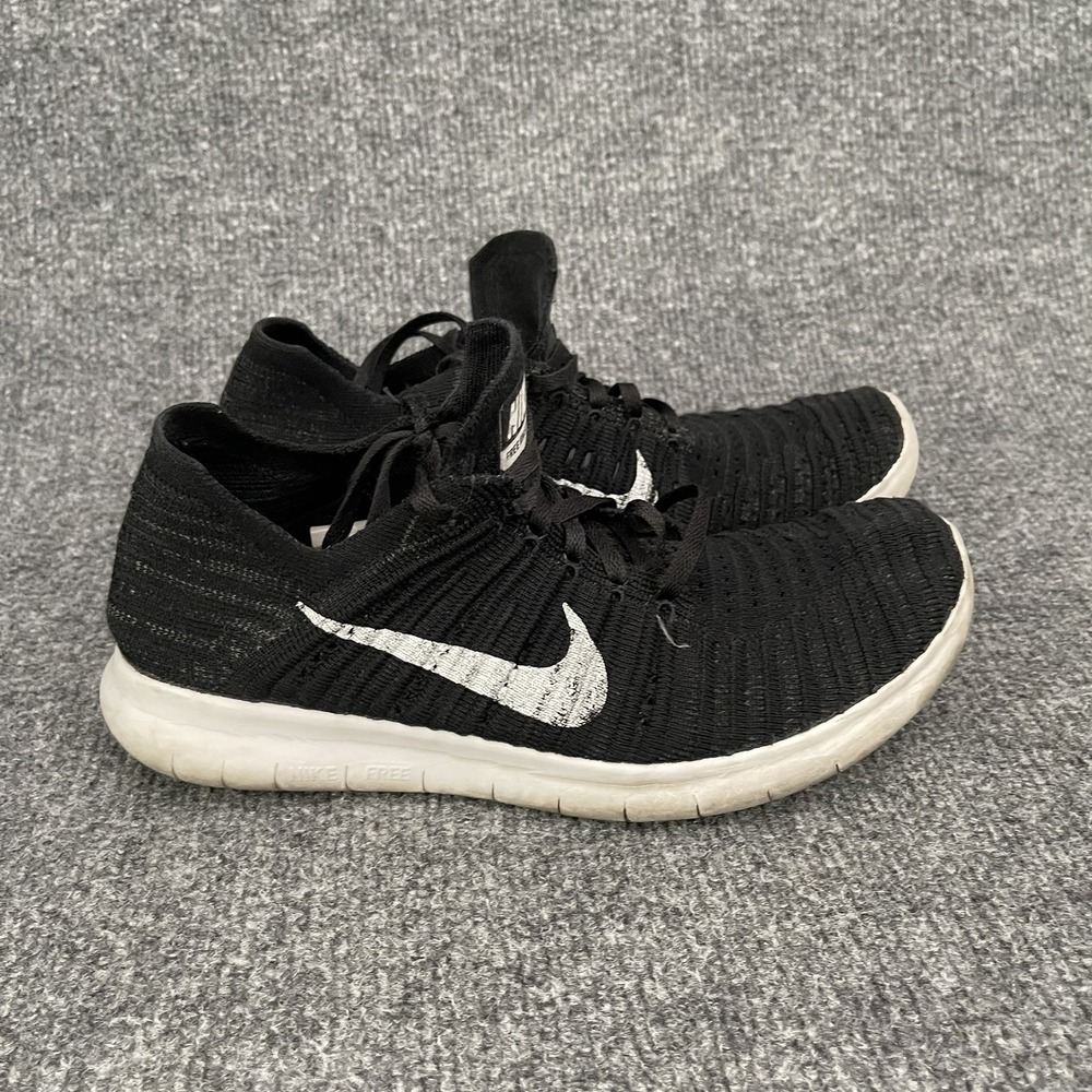 Nike Free RN Flyknit Shoes Women Sz 7.5 Black